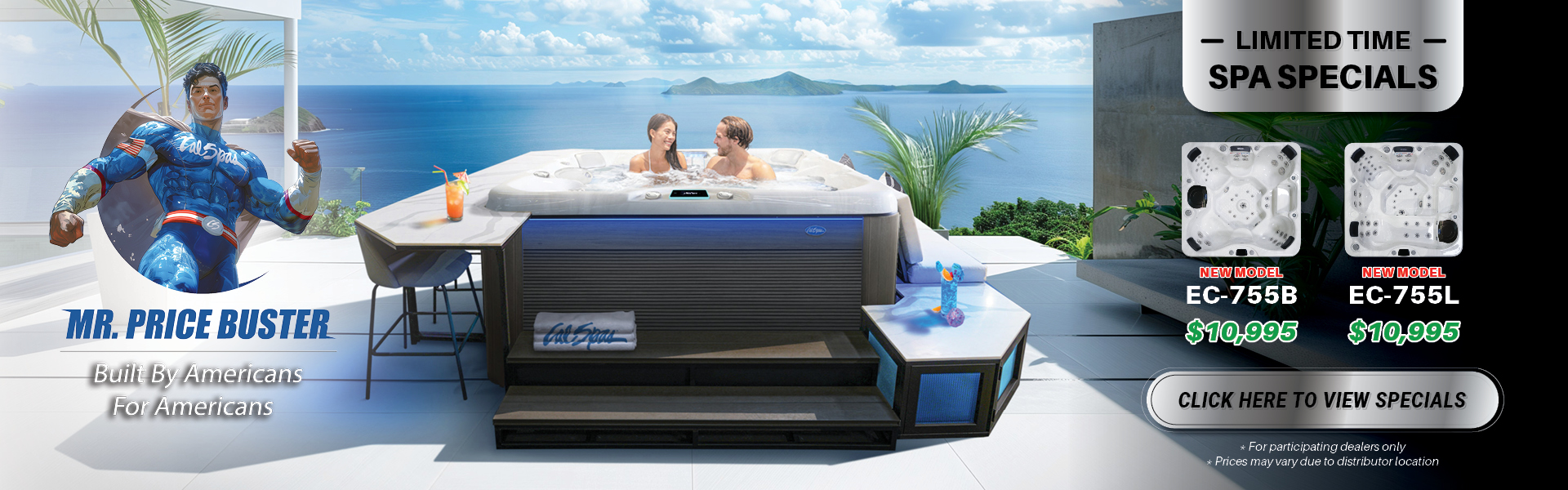 Calspas hot tub being used in a family setting - Bear